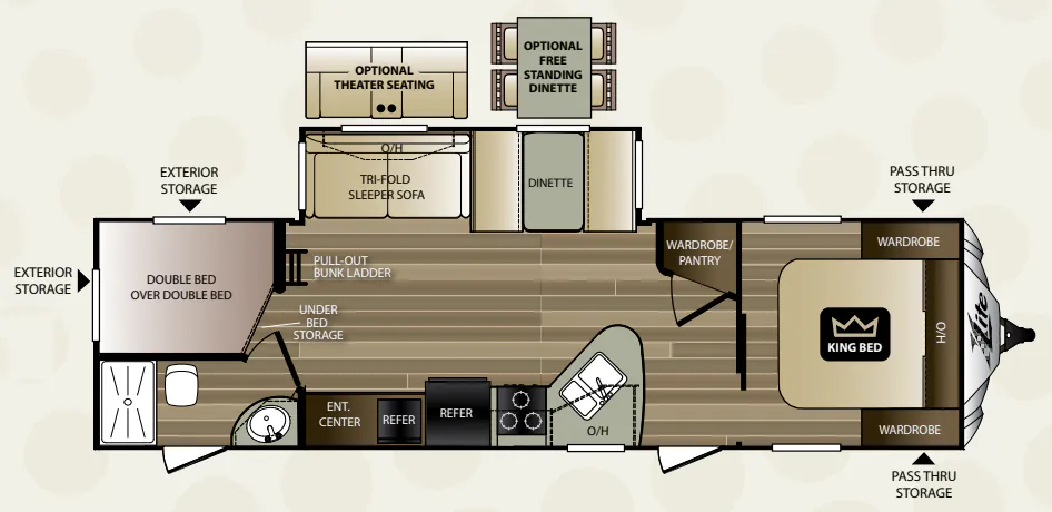 Keystone Cougar XLite 29BHS floor plan