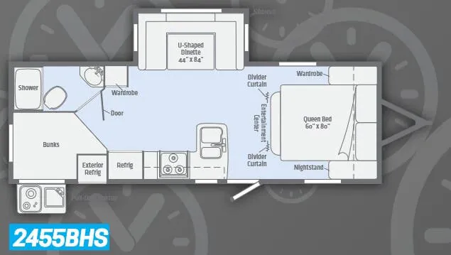 Winnebago Minnie 2455BHS floor plan