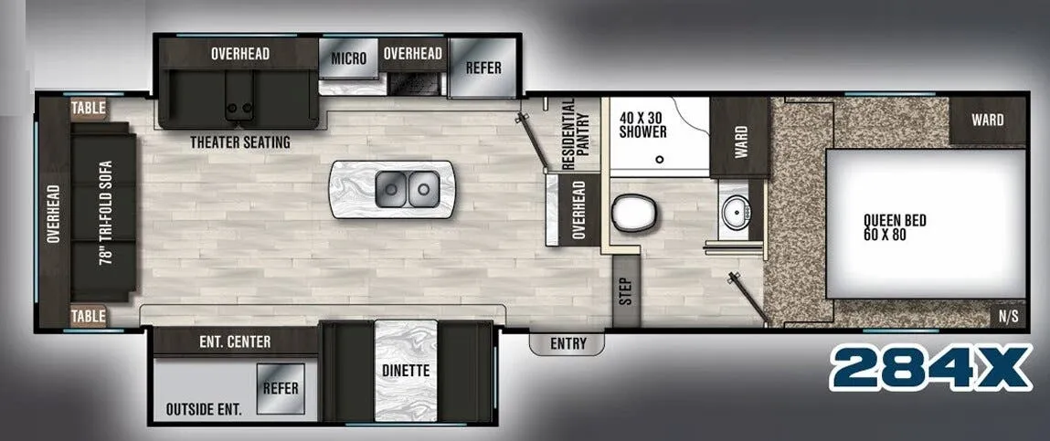 Coachmen Chaparral X-Lite 284X floor plan