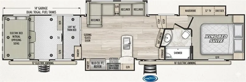2018 Keystone Raptor 424 - Photo 4