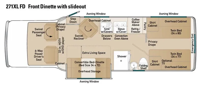 Coach House Platinum 271XL FD floor plan