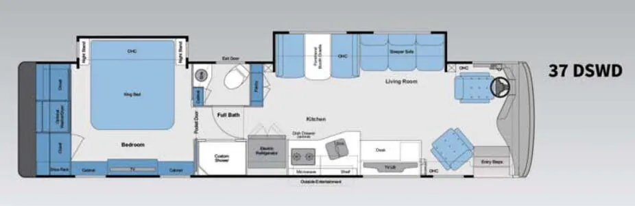 Foretravel IC-37 37 DSWD floor plan