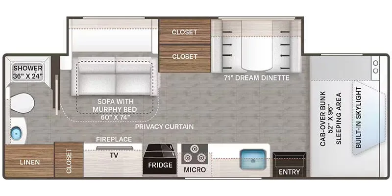 Thor Motor Coach Echelon LP27 floor plan