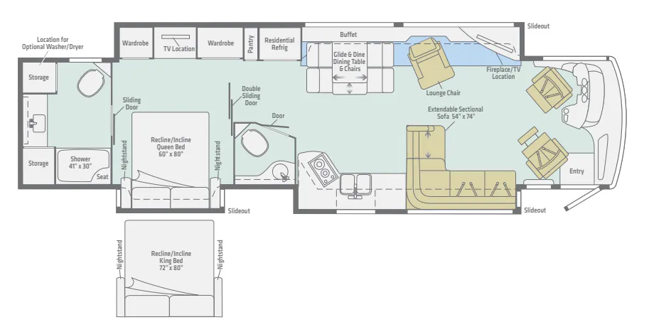 Winnebago Horizon 42Q floor plan