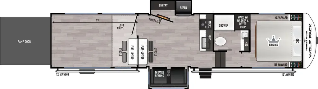 2025 Forest River Cherokee Wolf Pack 290PACK13 floor plan