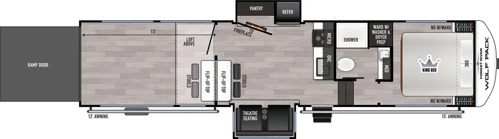 2025 Forest River Cherokee Wolf Pack 290PACK13 - Floor plan