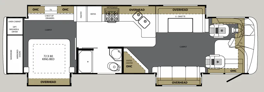 Forest River Berkshire 360 FWS floor plan