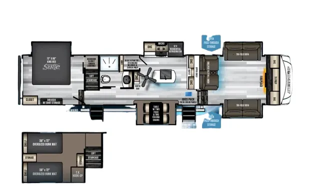 Forest River Cherokee Arctic Wolf 3990 SUITE floor plan