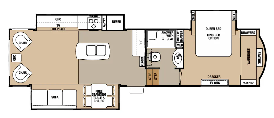 Forest River Cedar Creek Hathaway Edition 34RL floor plan