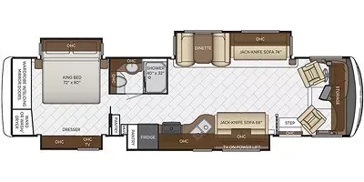 2019 Newmar Canyon Star 3722 floor plan