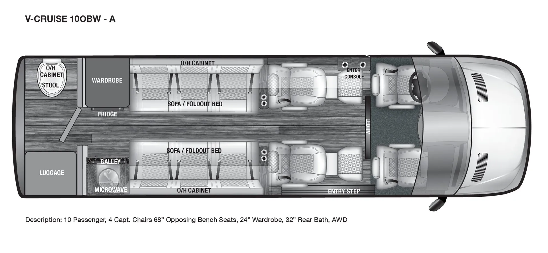 OGV Luxury Coach V-Cruise 10OBW floor plan
