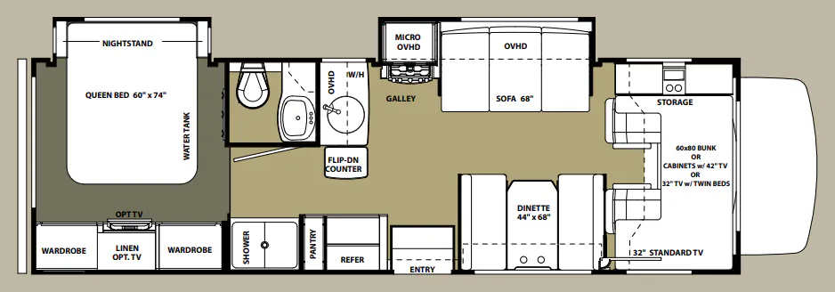 Forest River Sunseeker 2860DS floor plan