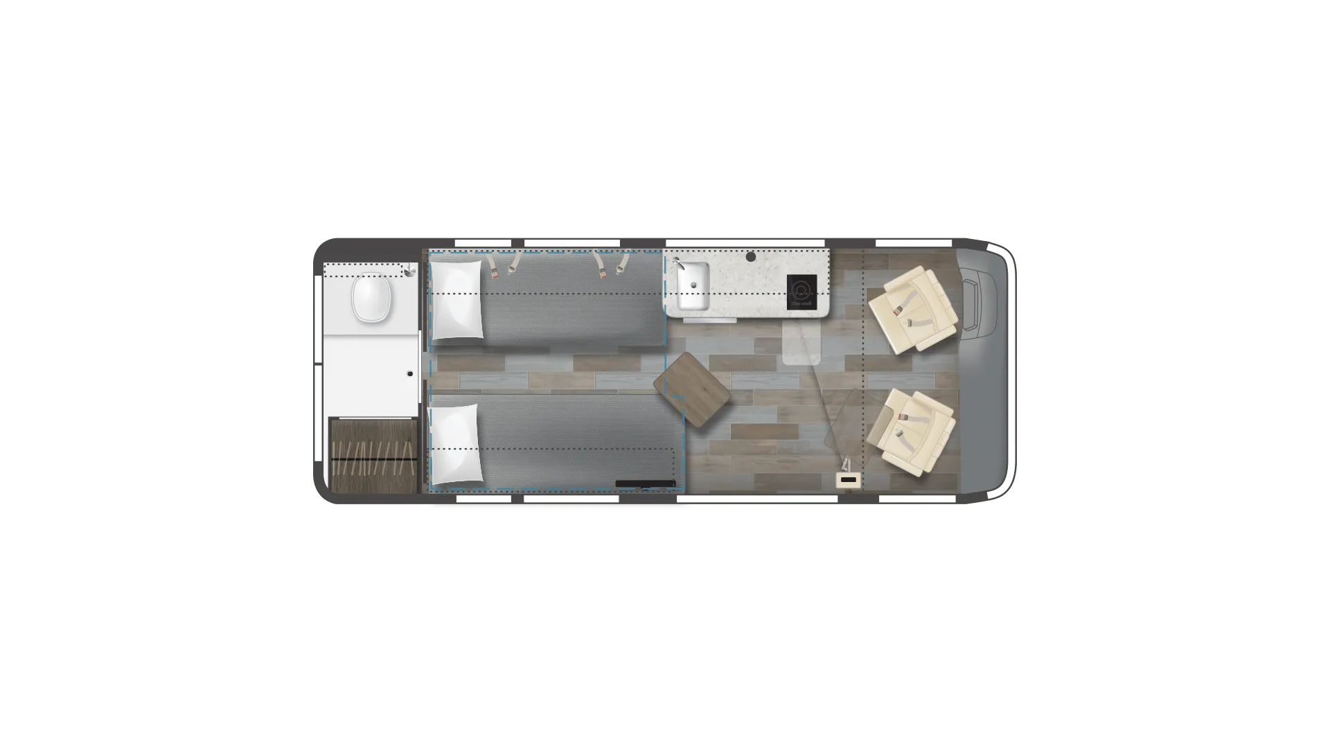 2024 Winnebago Travato 59KL - Floor plan