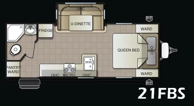 Pacific Coachworks Panther Widelite 21FBS floor plan