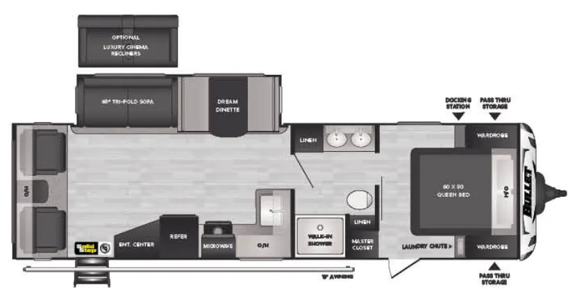 Keystone Bullet 291RLSWE floor plan