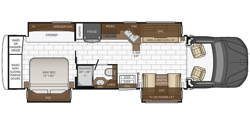 Newmar Super Star 3727 floor plan