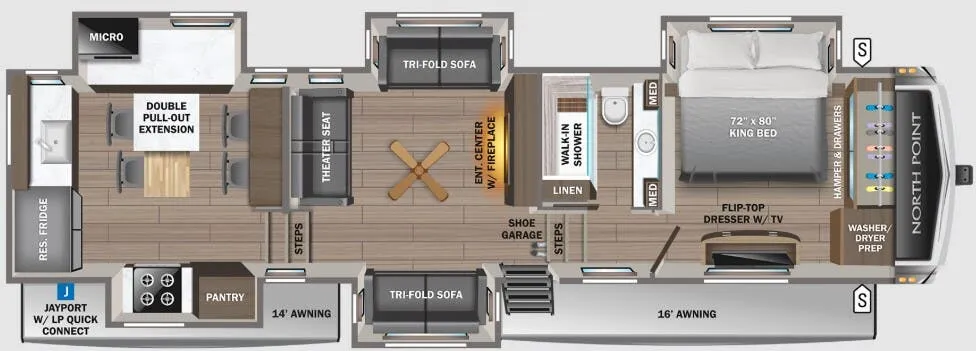 Jayco North Point 380RKGS floor plan
