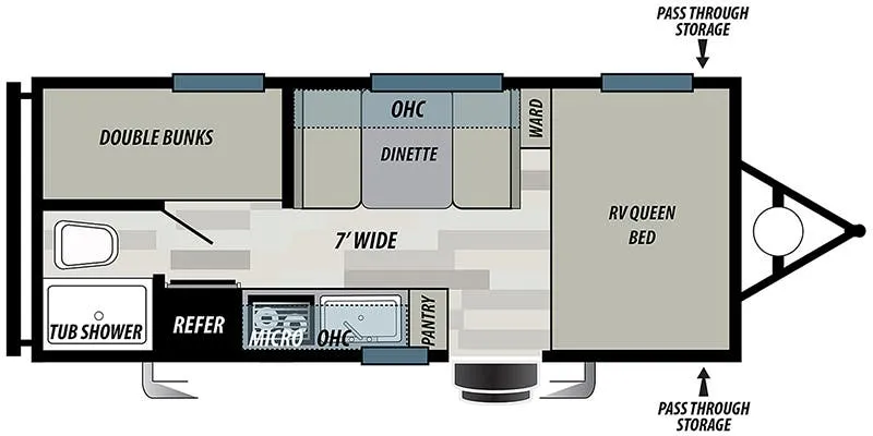Forest River EVO Select 177BQ floor plan