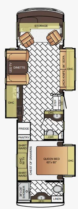 2016 Newmar Bay Star 3403 floor plan