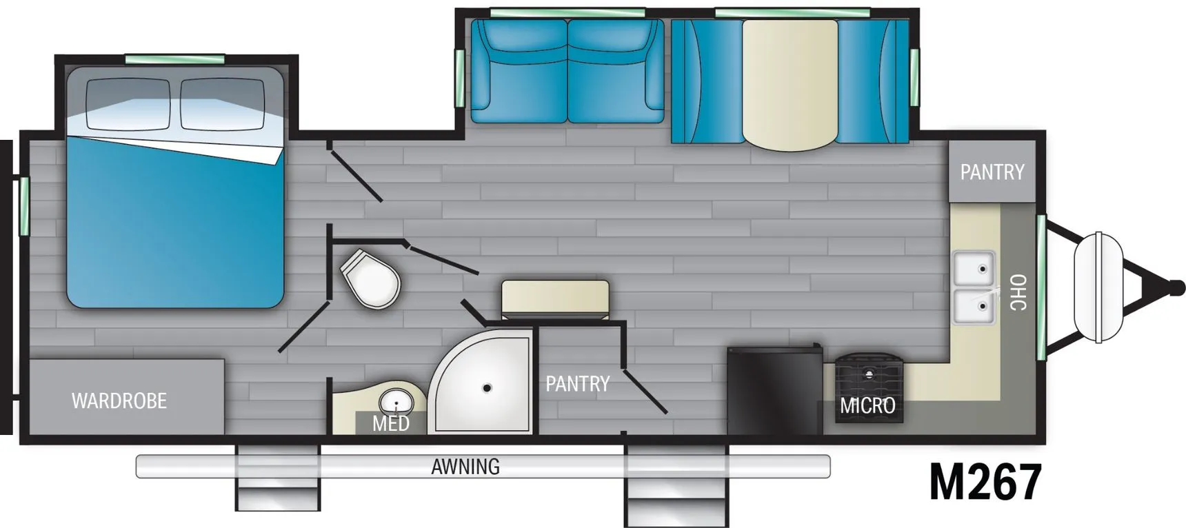 2022 Heartland Mallard M267FK - Floor plan