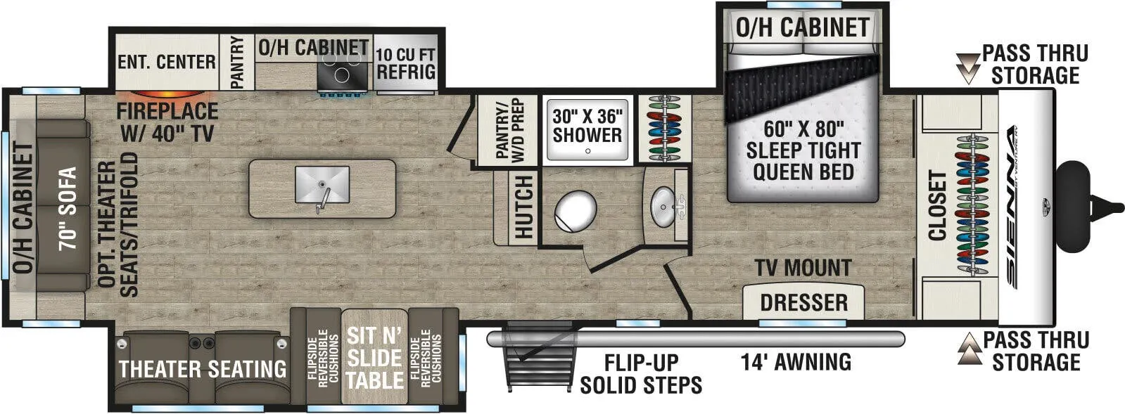 Venture RV Sienna SA293VIK floor plan