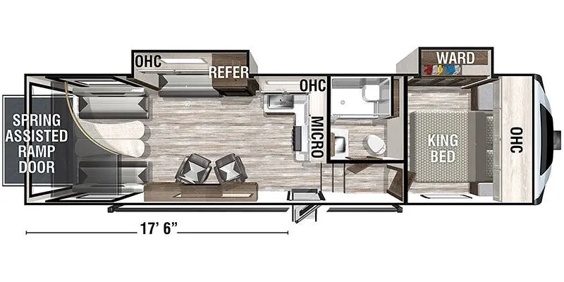 2022 Forest River XLR Nitro 28DK5 floor plan