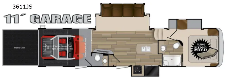 2018 Heartland Cyclone 3611JS - Floor plan
