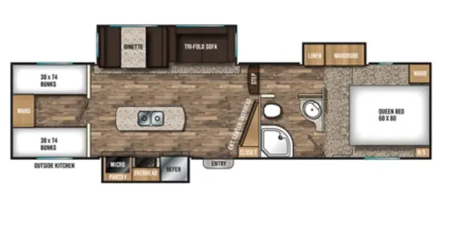 Coachmen Chaparral Lite 29BH floor plan
