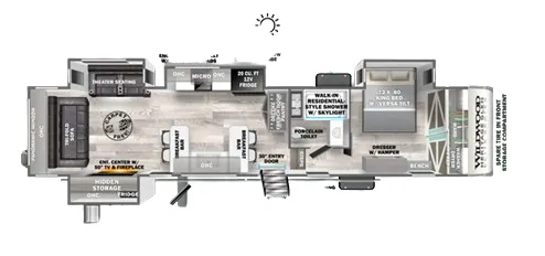 Forest River Wildwood Heritage Glen 35RE floor plan