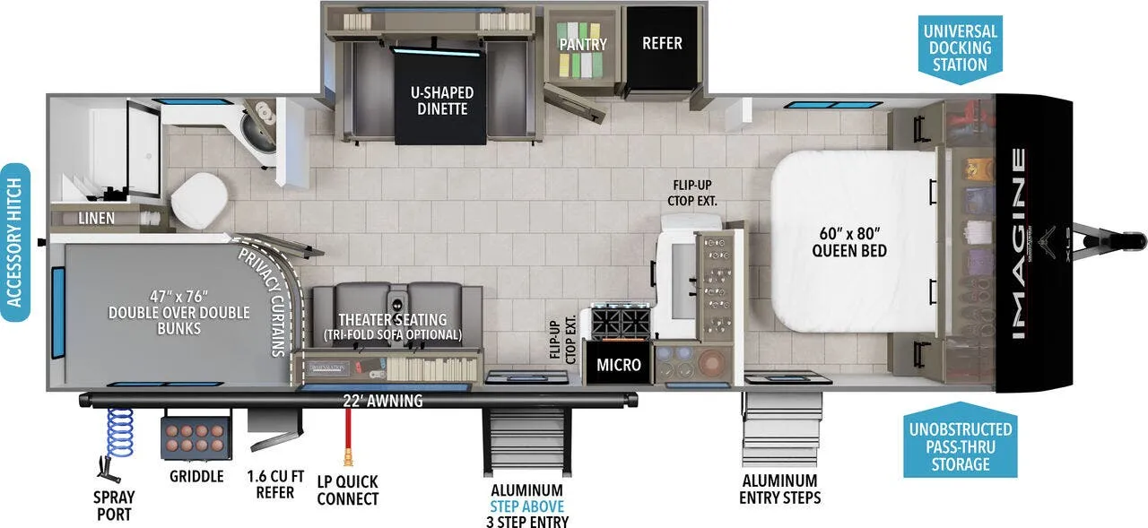 Grand Design Imagine XLS 25DBE floor plan