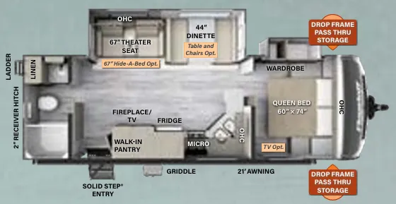 Forest River Flagstaff Super Lite 26RBWS floor plan