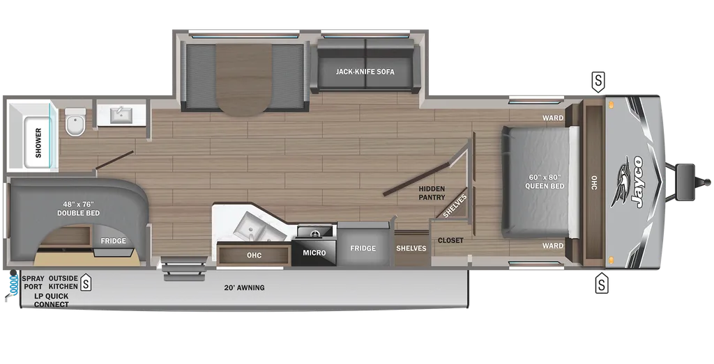 2026 Jayco Jay Flight SLX 263BHSW floor plan