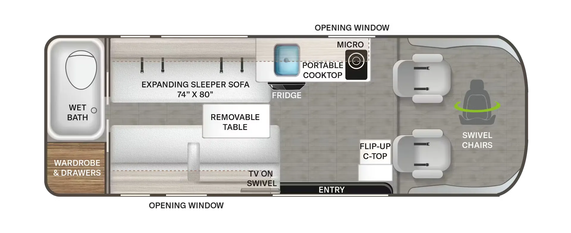 2027 Thor Motor Coach Tellaro 20L - Floor plan