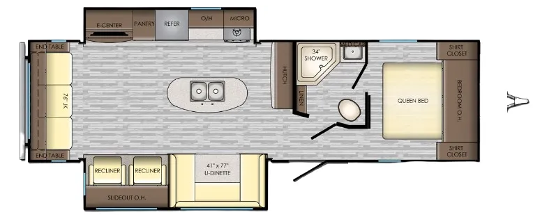 CrossRoads Zinger 292RE floor plan