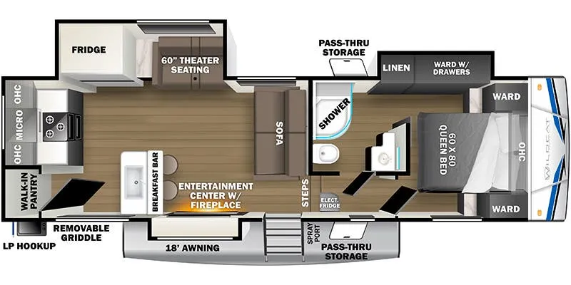 Forest River Wildcat 271ML floor plan