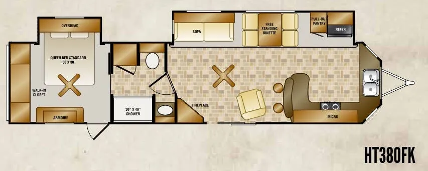 CrossRoads Hampton HT380FK floor plan
