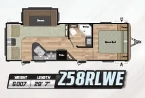 2018 Keystone Springdale 258RLWE floor plan
