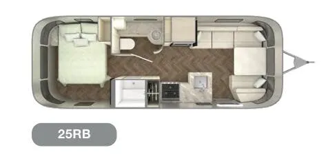 Airstream International 25RB floor plan