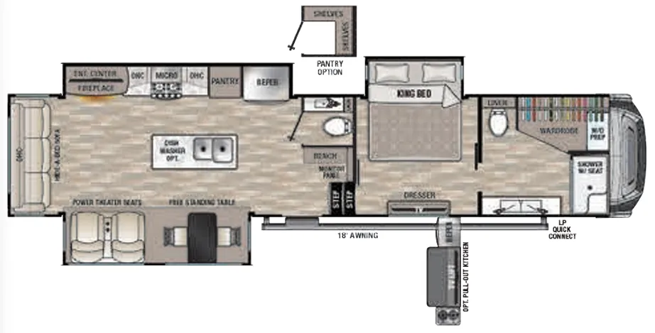 Forest River Cedar Creek 388DB floor plan
