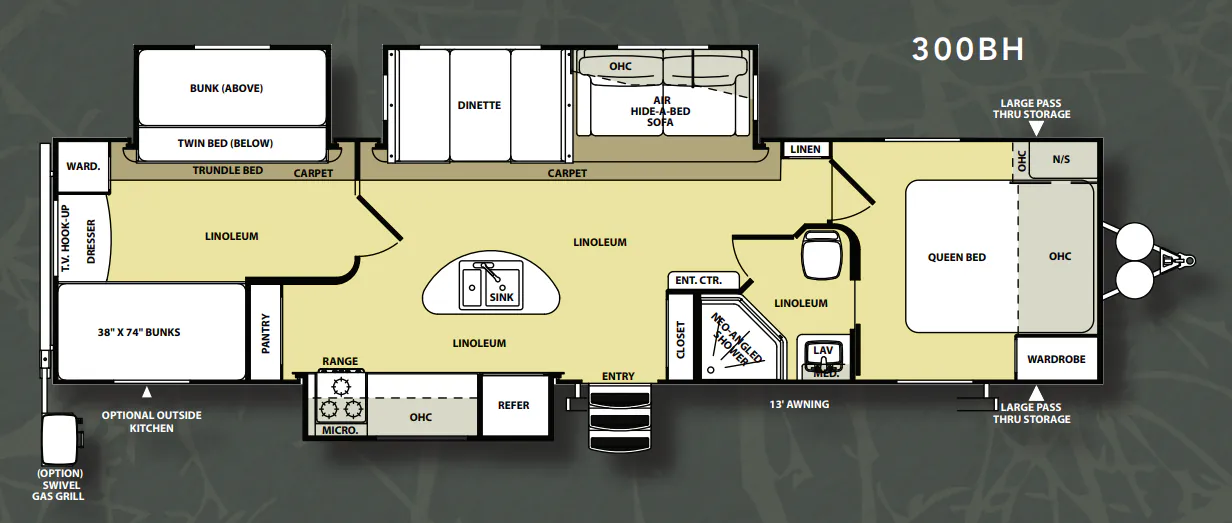 Forest River Salem Hemisphere Lite 300BH floor plan
