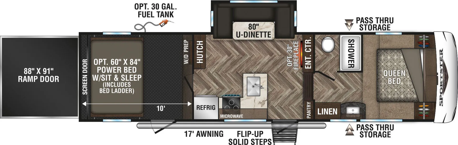 K-Z Sportster 311TH10 floor plan