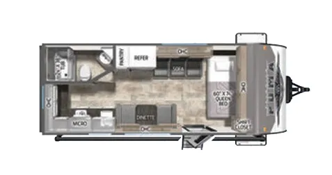 2024 Palomino Puma Ultra Lite 18RKX - Floor plan