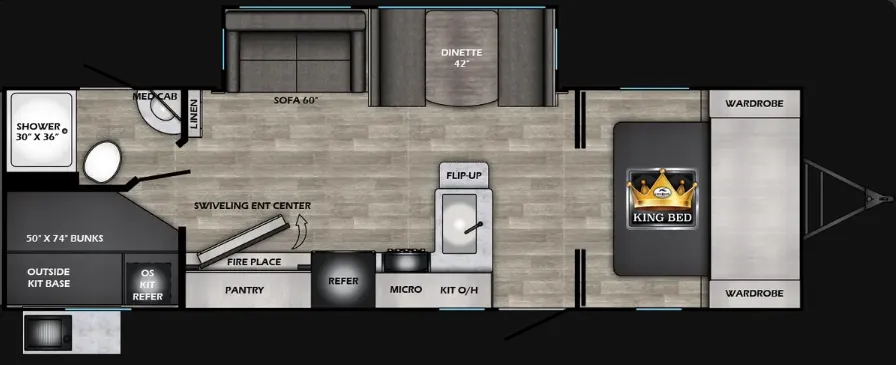 CrossRoads Sunset Trail 279BH floor plan
