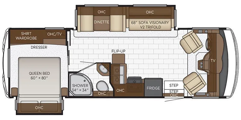 2020 Newmar Bay Star Sport 2702 - Floor plan