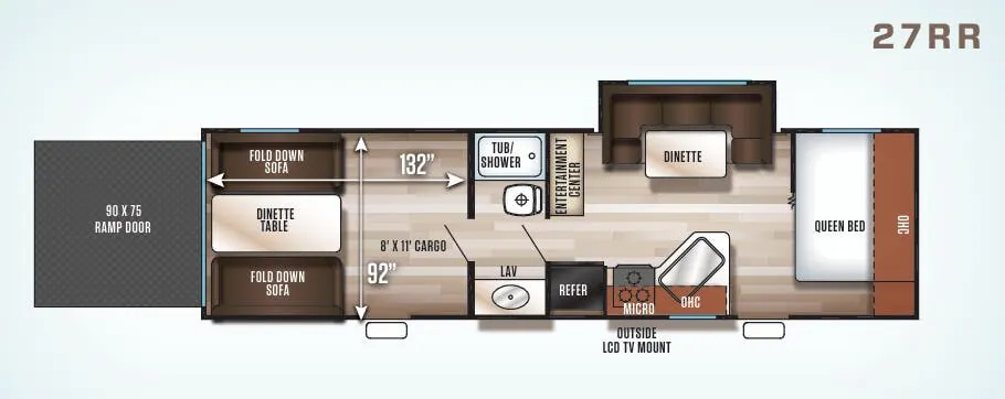 Forest River Cherokee Grey Wolf 27RR floor plan
