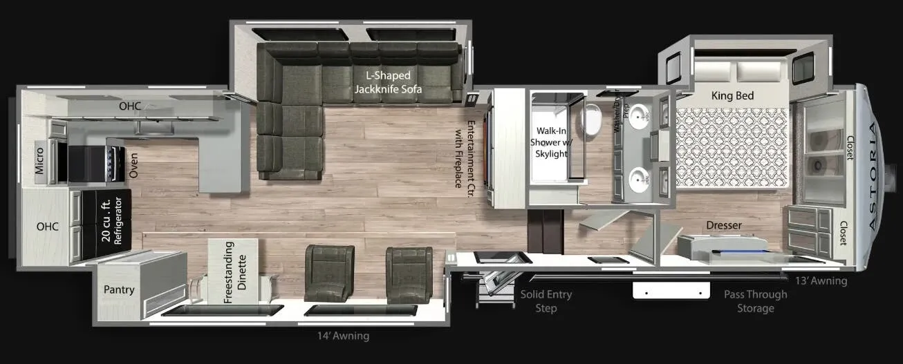 2026 Dutchmen Astoria 3403RKP - Floor plan