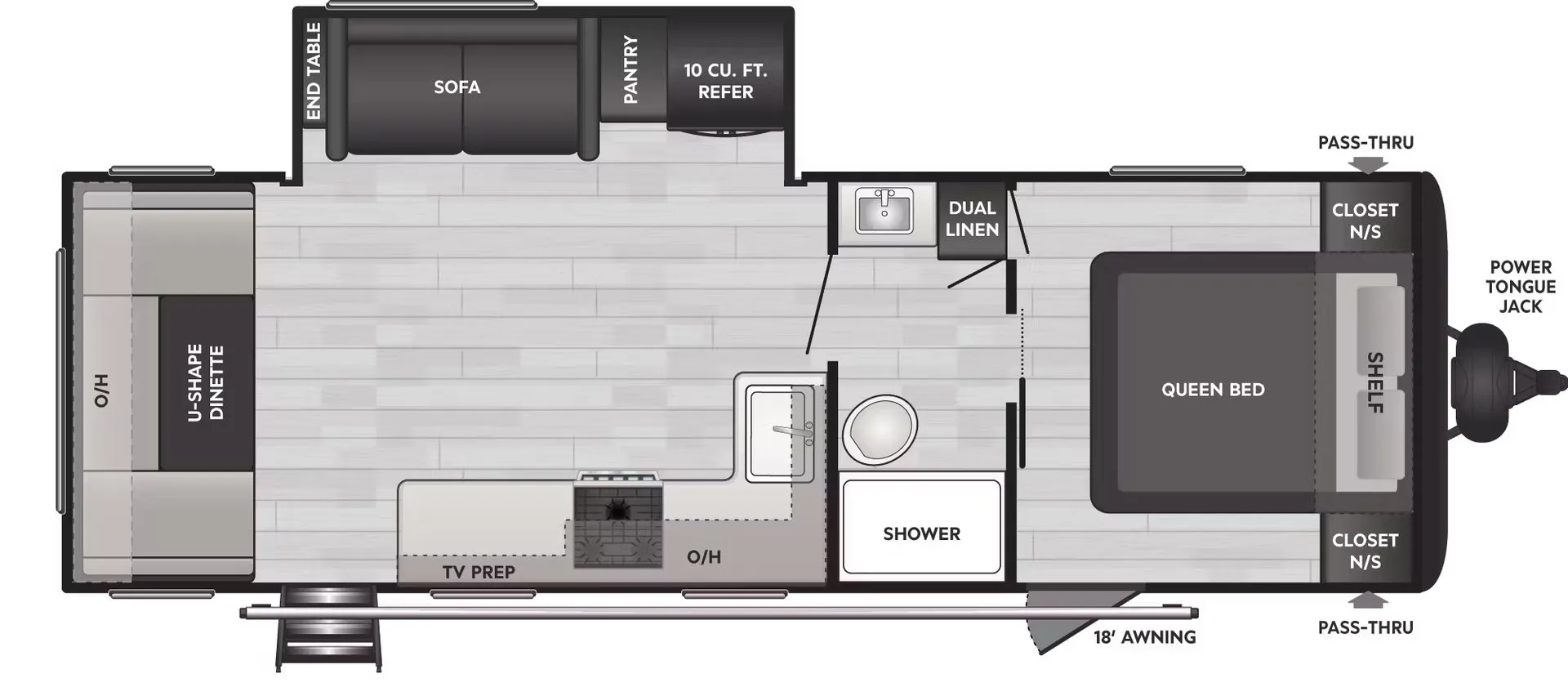 Keystone Hideout Sport 254RD floor plan