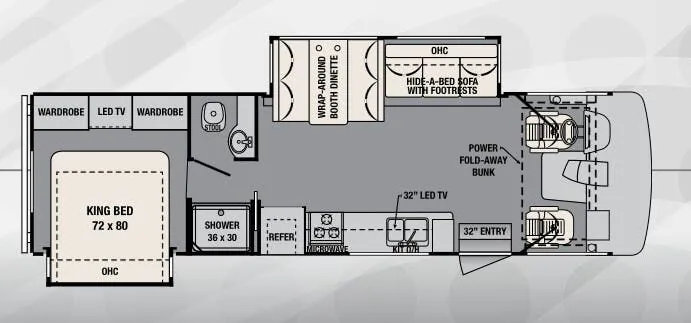 2015 Forest River FR3 30DS floor plan