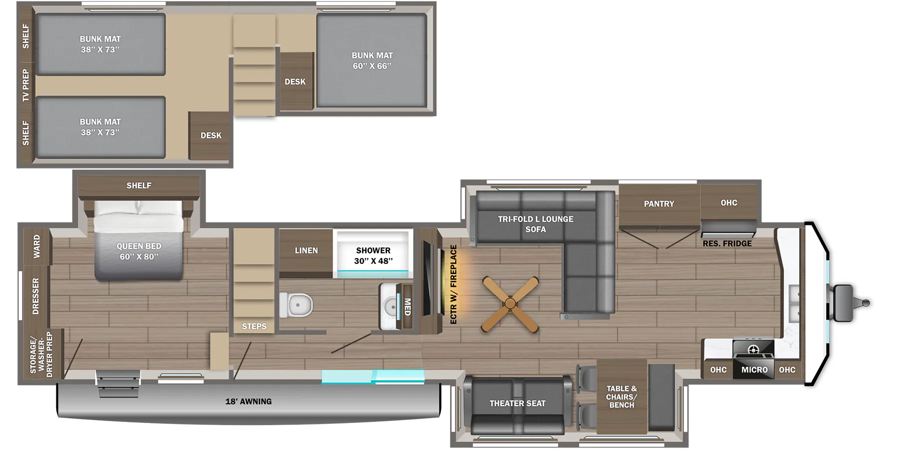 Jayco Jay Flight Bungalow 404LOFT floor plan
