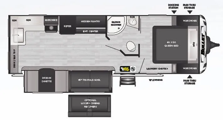 Keystone Bullet Premium 258RKSWE floor plan